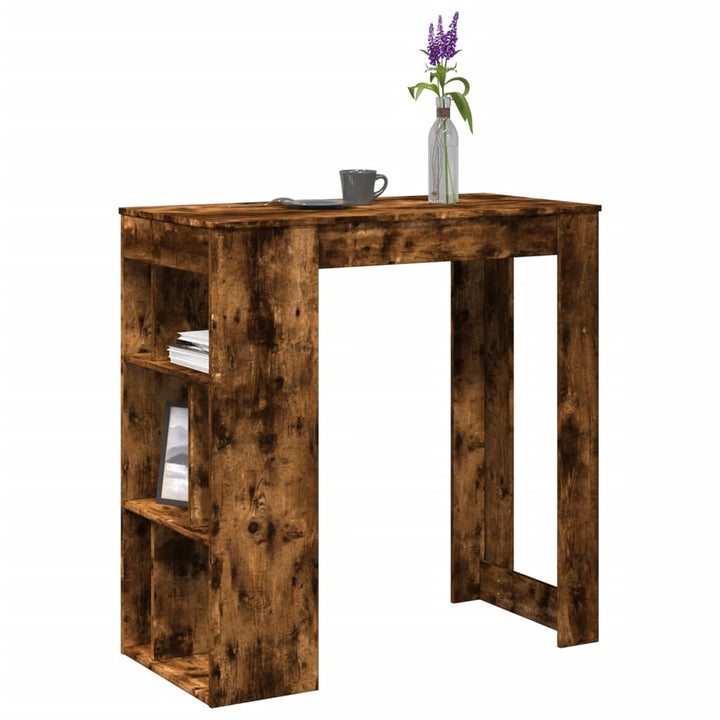 Masă De Bar Cu Rafturi, , 102X50X103,5 Cm, Lemn Prelucrat