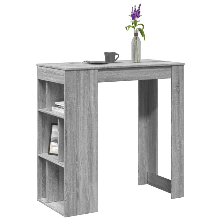 Masă De Bar Cu Rafturi, , 102X50X103,5 Cm, Lemn Prelucrat