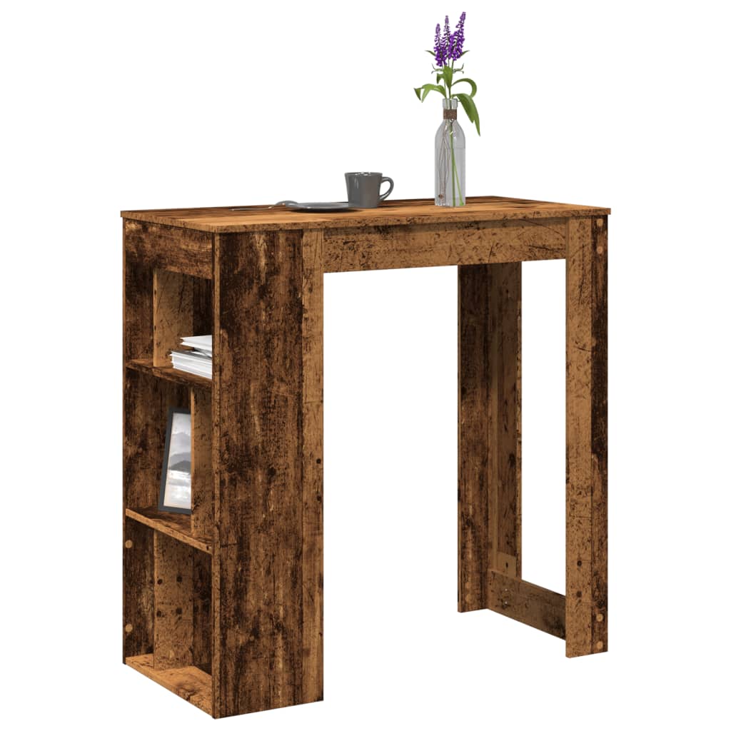 Masă De Bar Cu Rafturi, , 102X50X103,5 Cm, Lemn Prelucrat