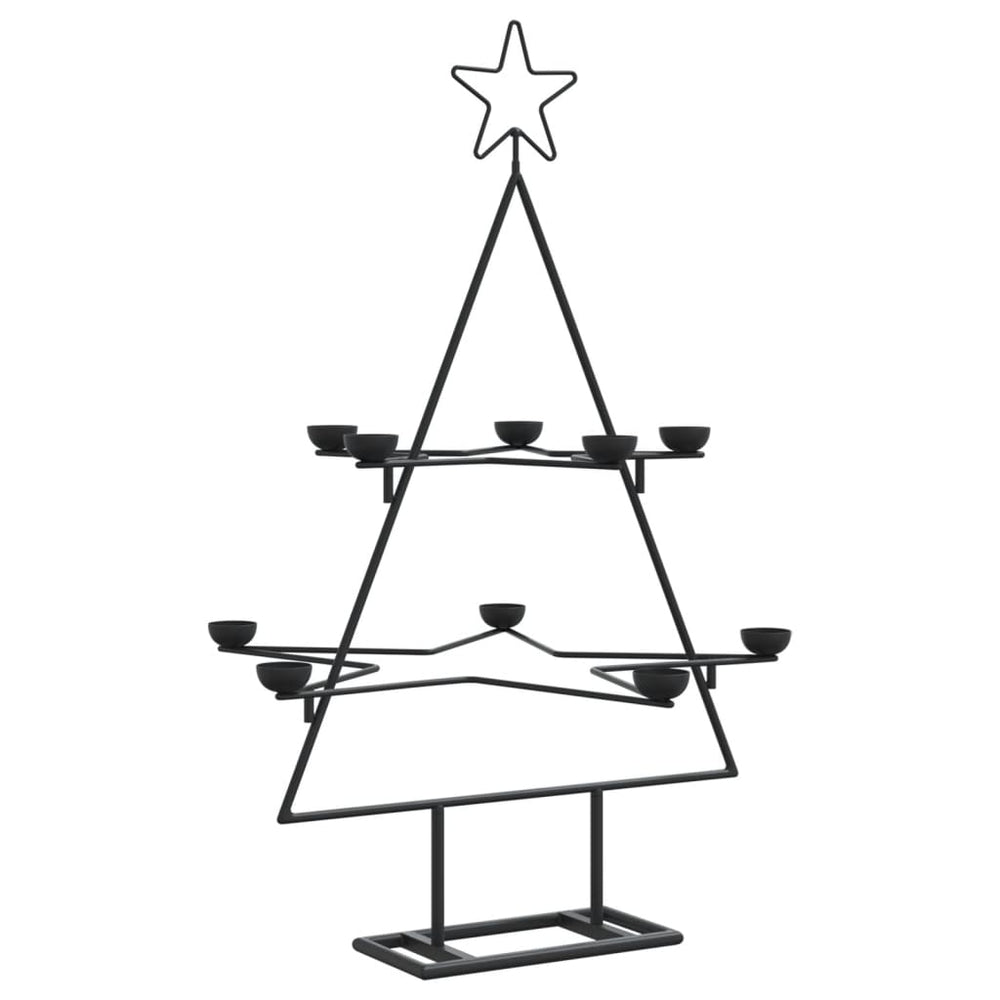 Brad De Crăciun Din Metal Pentru Decor, Negru,
