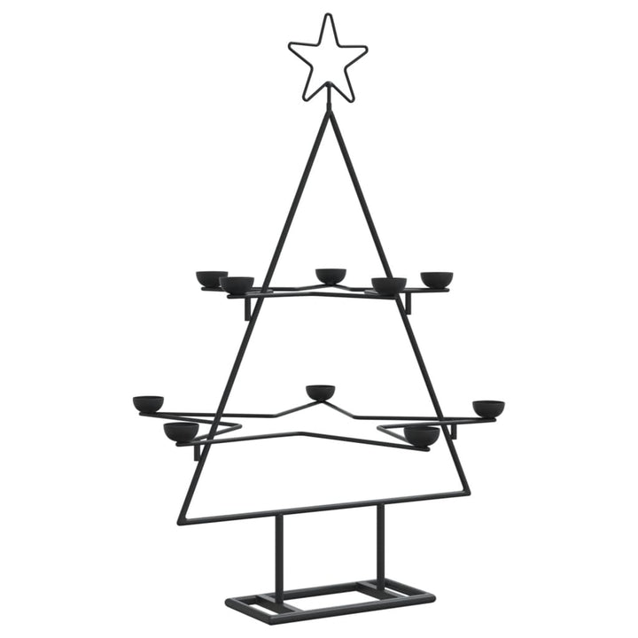 Brad De Crăciun Din Metal Pentru Decor, Negru,