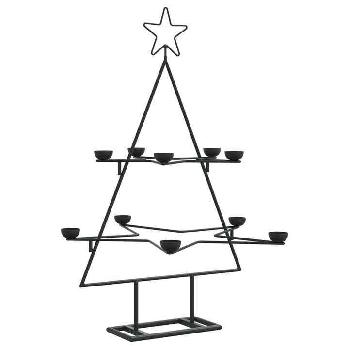 Brad De Crăciun Din Metal Pentru Decor, Negru,