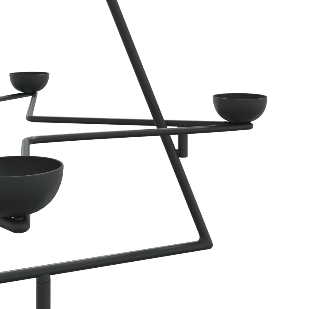 Brad De Crăciun Din Metal Pentru Decor, Negru,