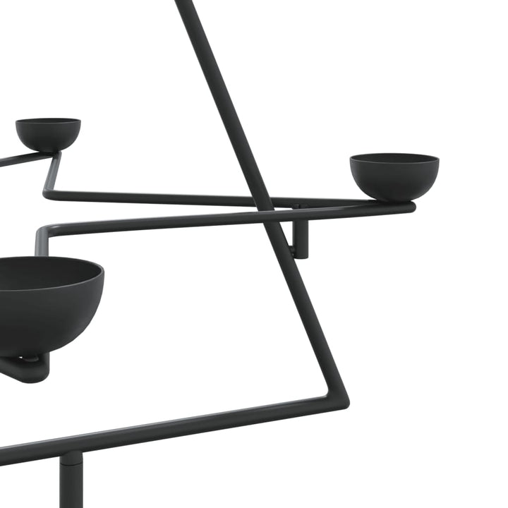 Brad De Crăciun Din Metal Pentru Decor, Negru,