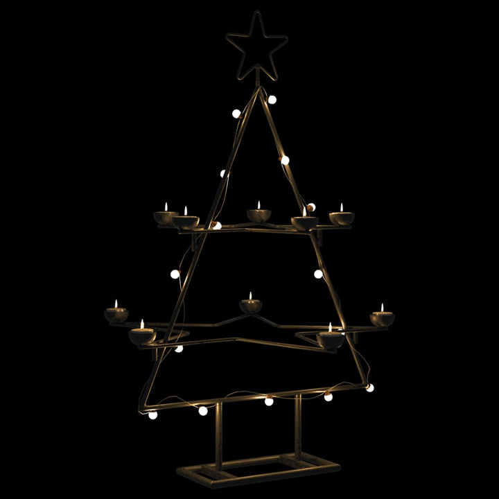 Brad De Crăciun Din Metal Pentru Decor, Negru,