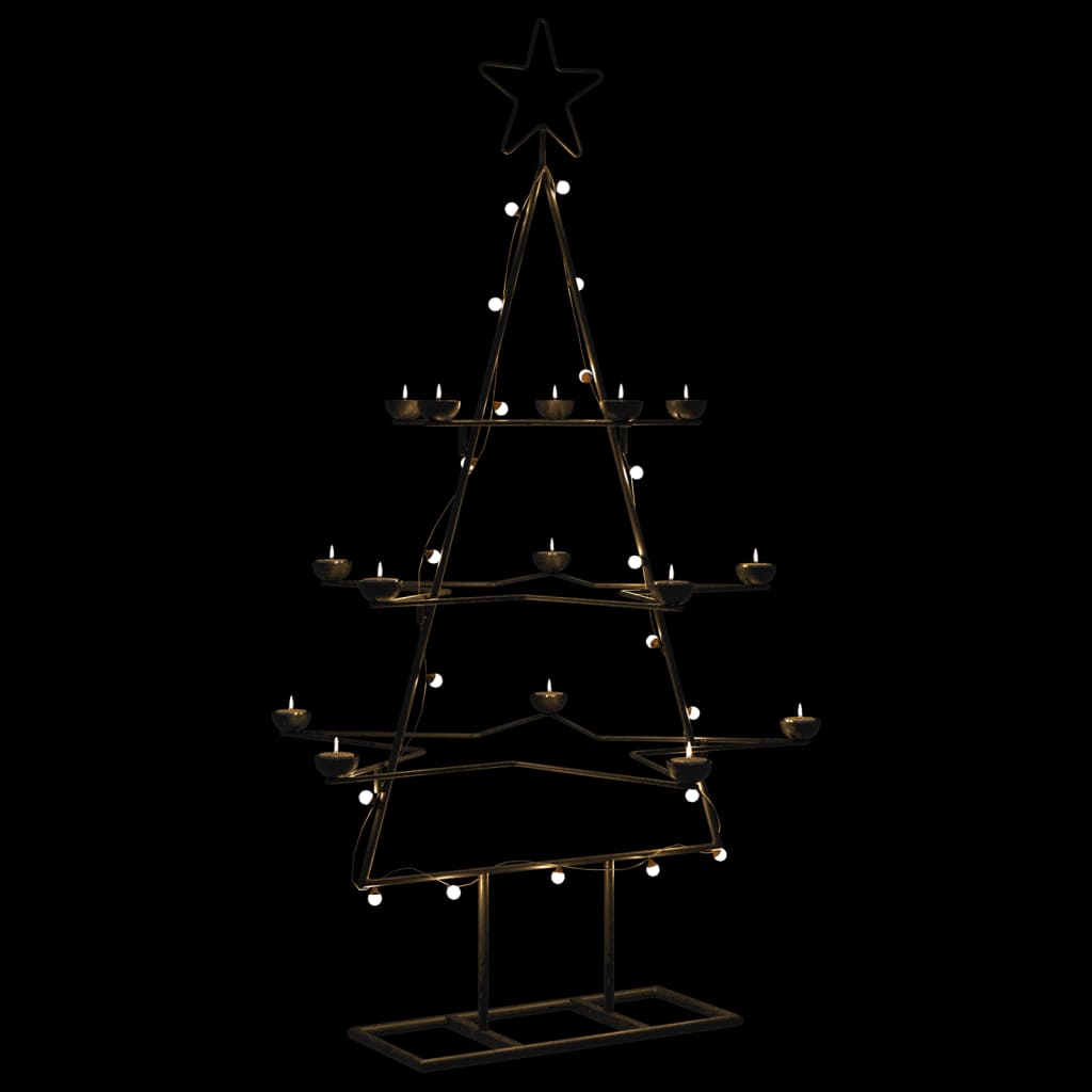 Brad De Crăciun Din Metal Pentru Decor, Negru,