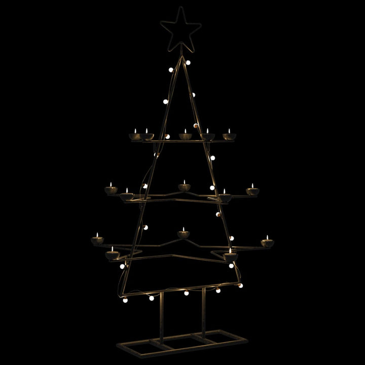 Brad De Crăciun Din Metal Pentru Decor, Negru,