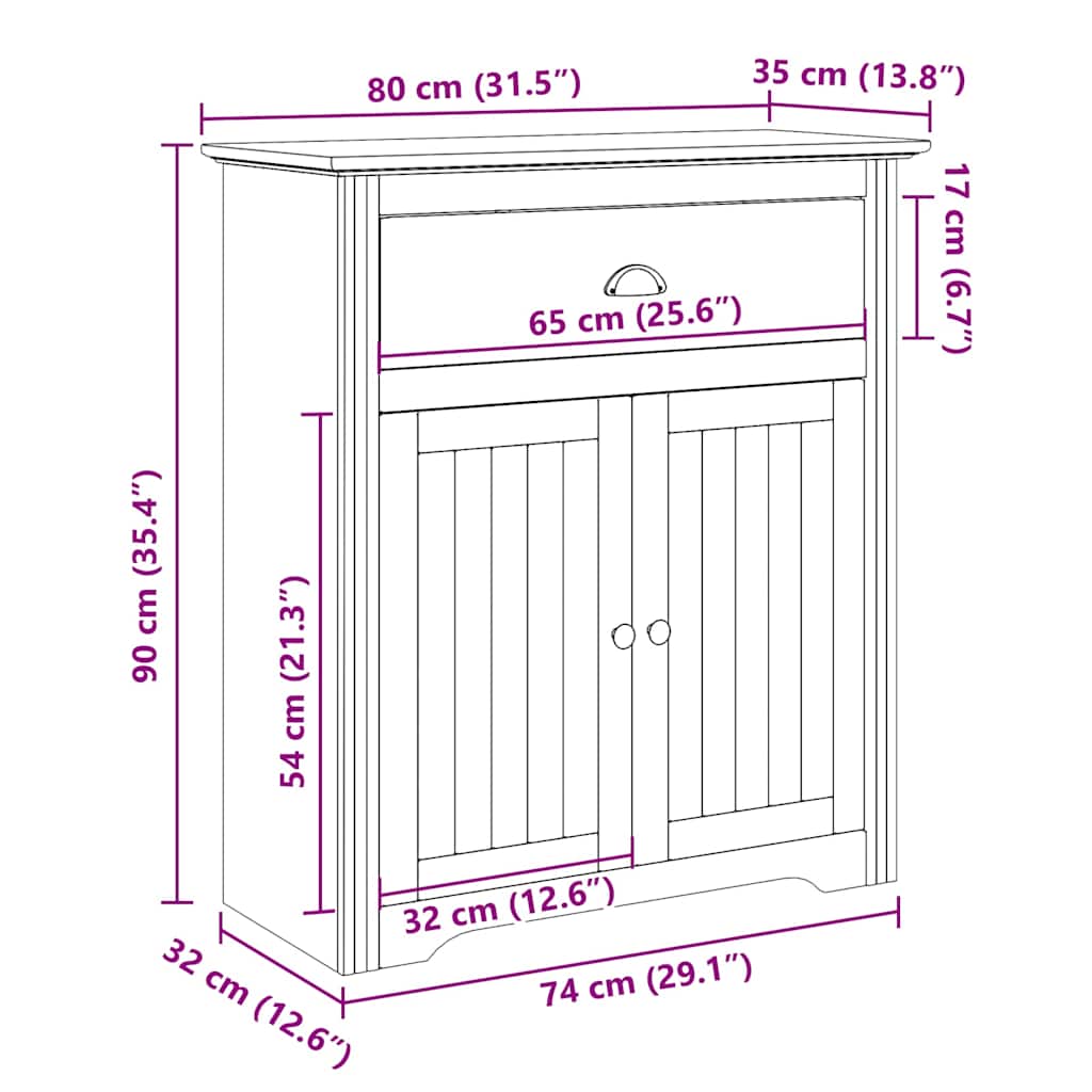 Dulap De Hol „Bodo” 80X35X90 Cm