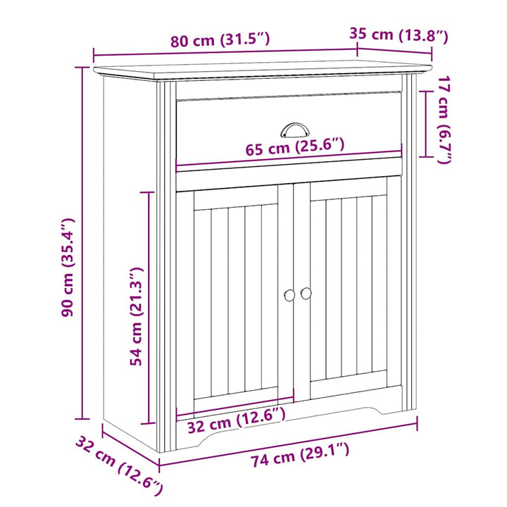 Dulap De Hol „Bodo” 80X35X90 Cm