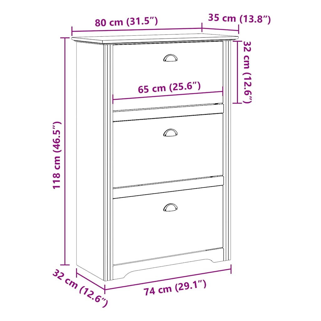 Suport Pantofi „Bodo” 80X35X118 Cm