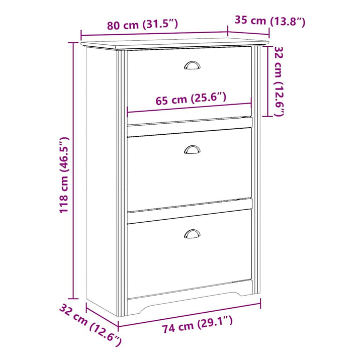 Suport Pantofi „Bodo” 80X35X118 Cm