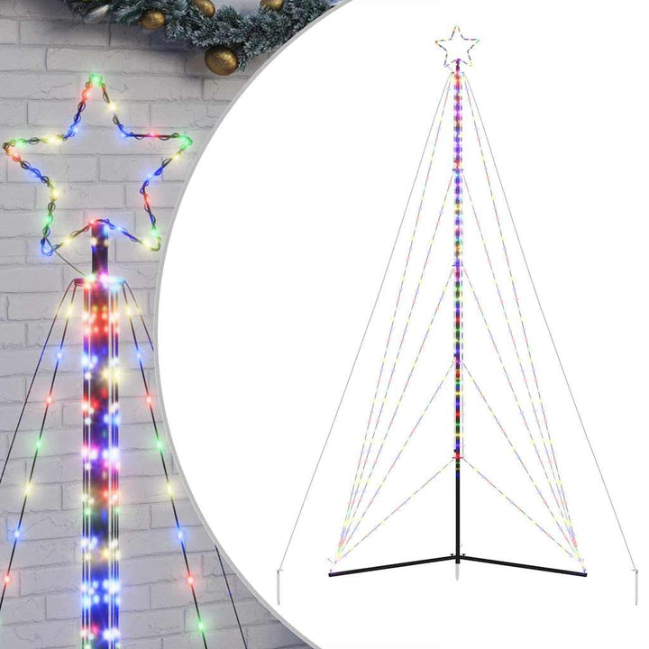 Instalație Brad De Crăciun 615 Led-Uri, Colorat, 404,5 Cm