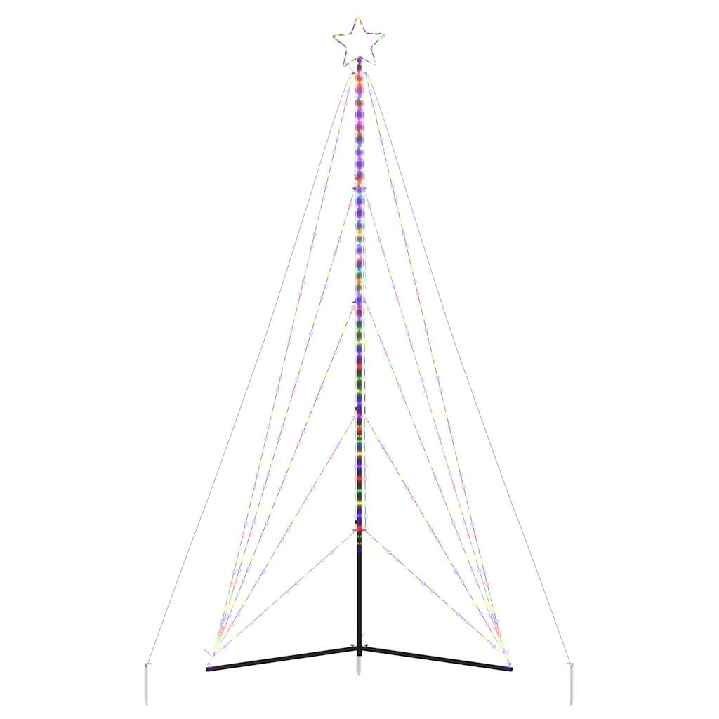 Instalație Brad De Crăciun 615 Led-Uri, Colorat, 404,5 Cm