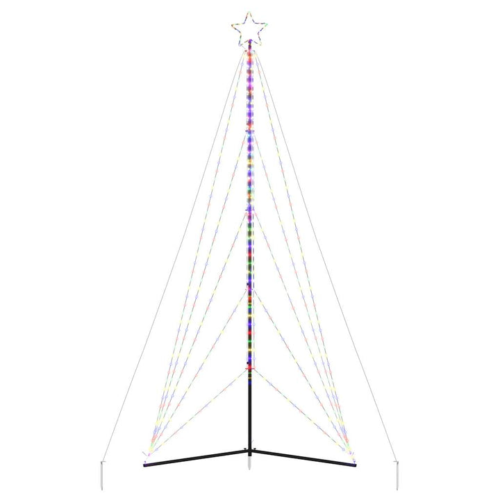Instalație Brad De Crăciun 615 Led-Uri, Colorat, 404,5 Cm