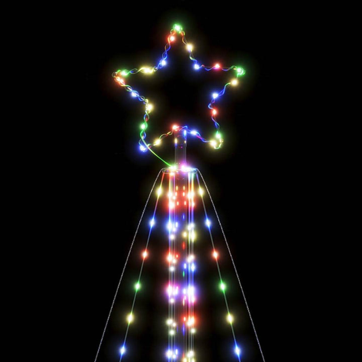 Instalație Brad De Crăciun 615 Led-Uri, Colorat, 404,5 Cm