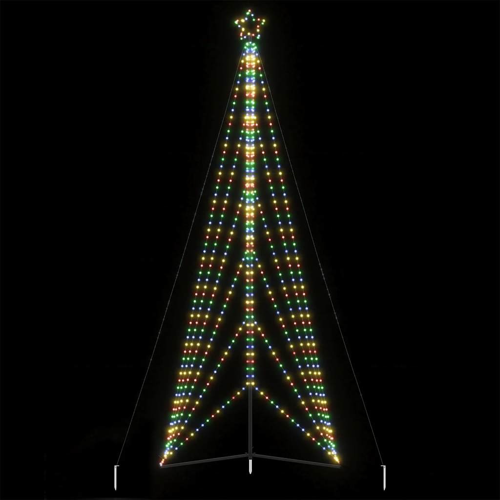 Instalație Brad De Crăciun 615 Led-Uri, Colorat, 404,5 Cm