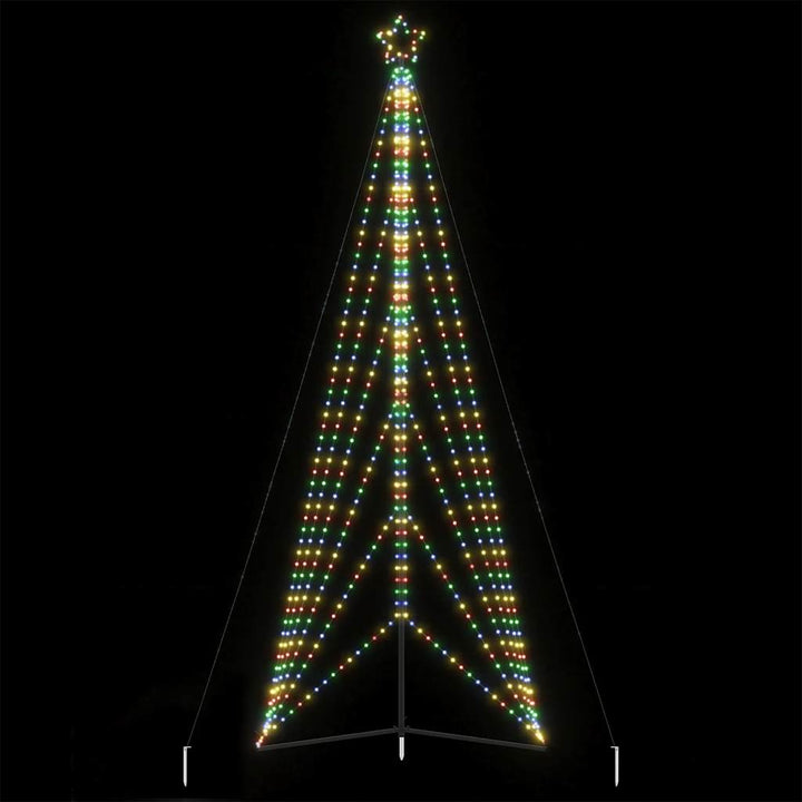 Instalație Brad De Crăciun 615 Led-Uri, Colorat, 404,5 Cm