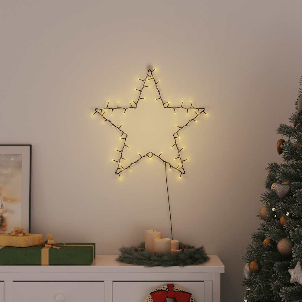 Lumini De Crăciun Siluetă De Ren 80 Led-Uri Alb Cald Negru
