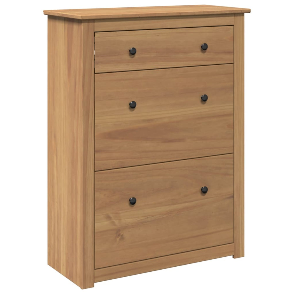 Dulap De Pantofi „Panama”, 80X35X105 Cm, Lemn Masiv De Pin