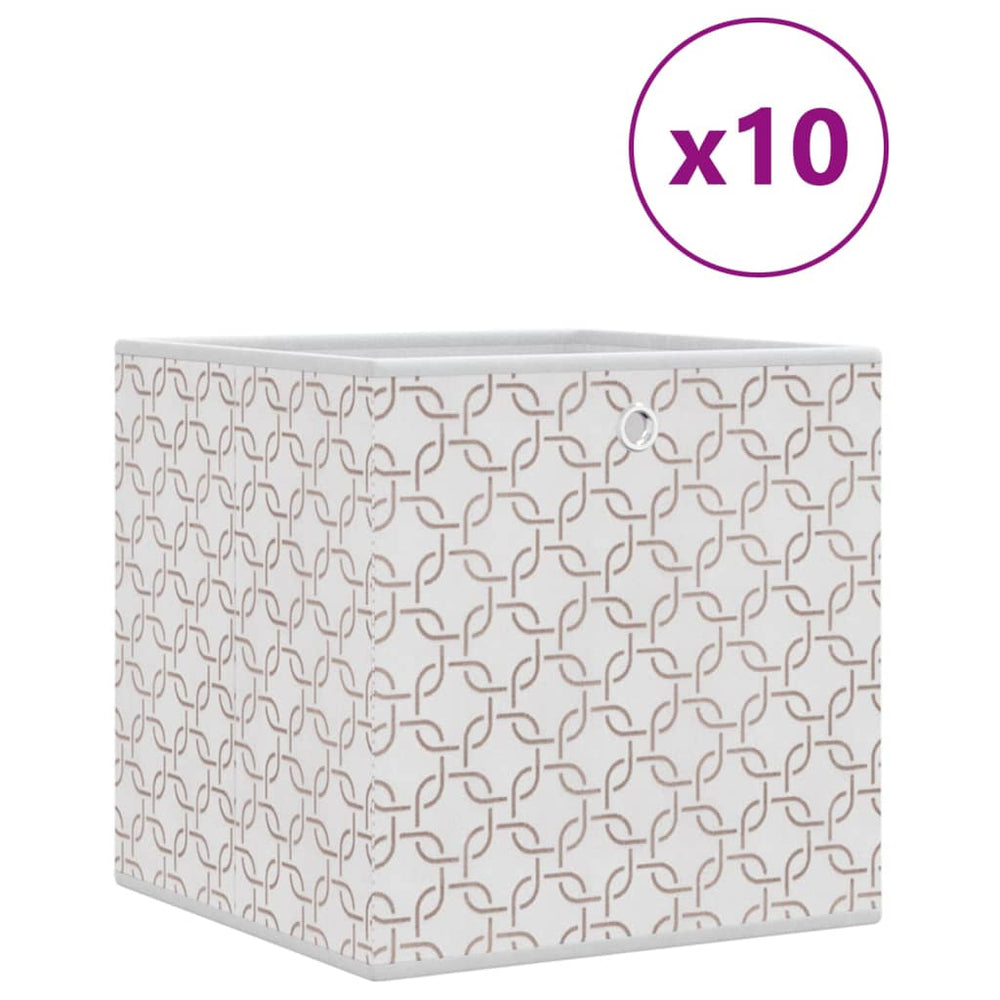 Cutii Depozitare Pliabile 10Buc. 32X32X32Cm Textil Nețesut