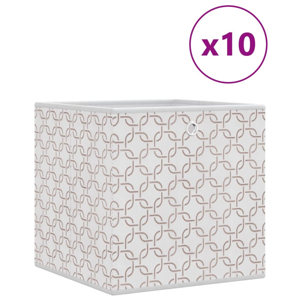 Cutii Depozitare Pliabile 10Buc. 32X32X32Cm Textil Nețesut