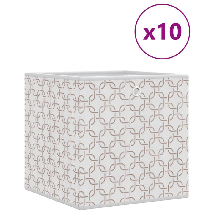 Cutii Depozitare Pliabile 10Buc. 32X32X32Cm Textil Nețesut