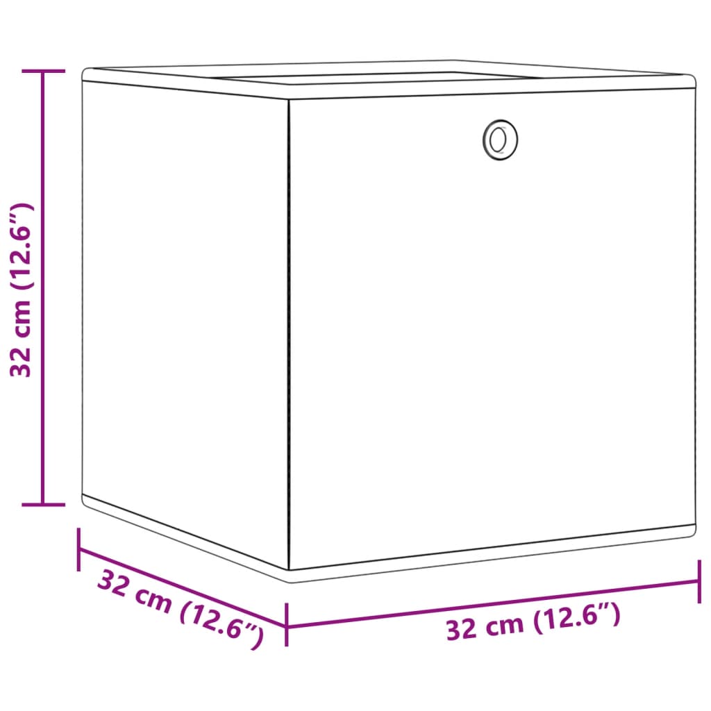 Cutii Depozitare Pliabile 10Buc. 32X32X32Cm Textil Nețesut