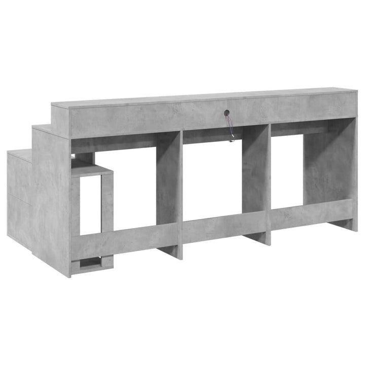 Birou Cu Lumini Led, , 200X104X91 Cm, Lemn Prelucrat