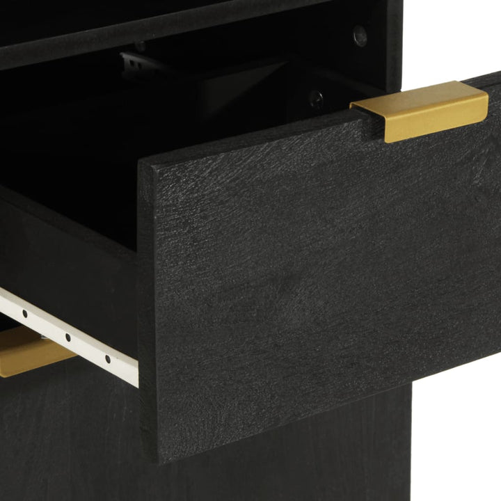 Set Mobilier De Baie, 3 Piese, Negru, Lemn Compozit