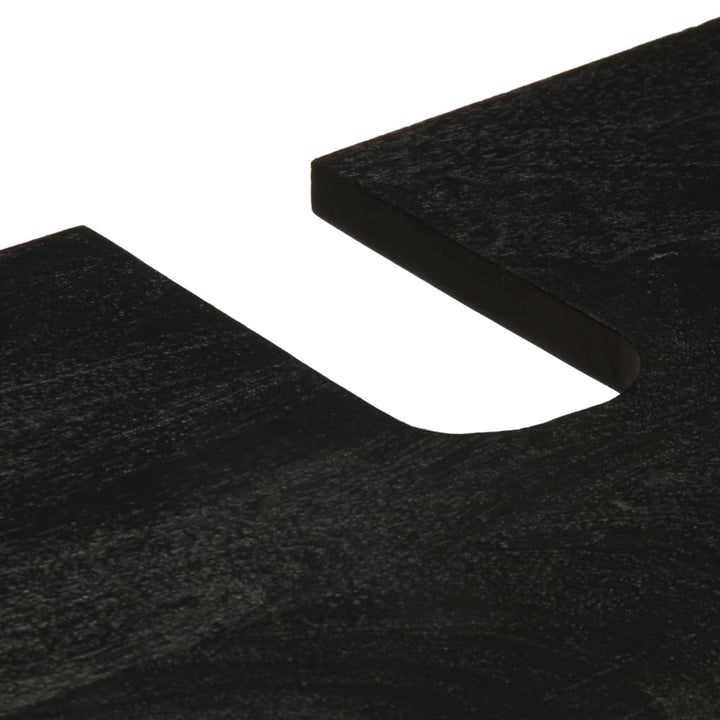 Set Mobilier De Baie, 3 Piese, Negru, Lemn Compozit