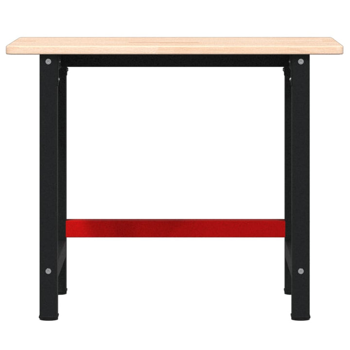 Banc De Lucru 100X60X81,5 Cm Lemn Masiv Stejar, Dreptunghiular