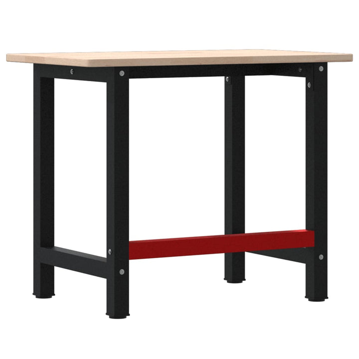 Banc De Lucru 100X60X81,5 Cm Lemn Masiv Stejar, Dreptunghiular
