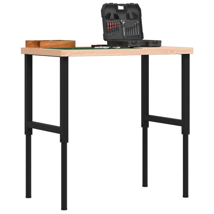Banc De Lucru 100X60X(73-99,5) Cm Lemn Masiv Fag Dreptunghiular
