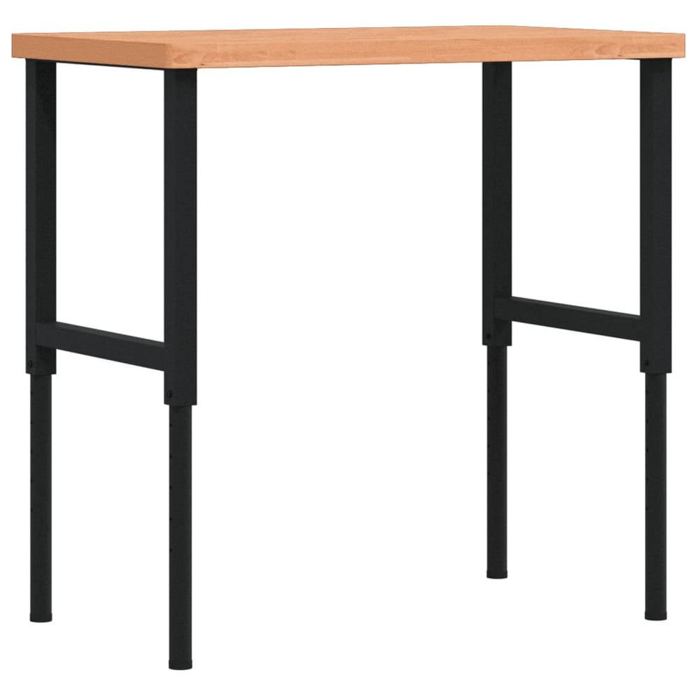 Banc De Lucru 100X60X(73-99,5) Cm Lemn Masiv Fag Dreptunghiular