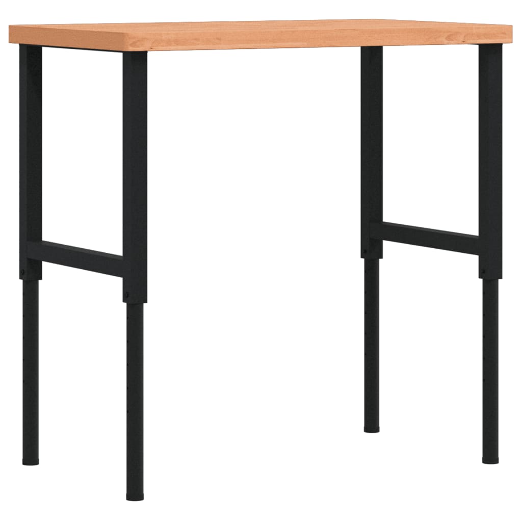 Banc De Lucru 100X60X(73-99,5) Cm Lemn Masiv Fag Dreptunghiular