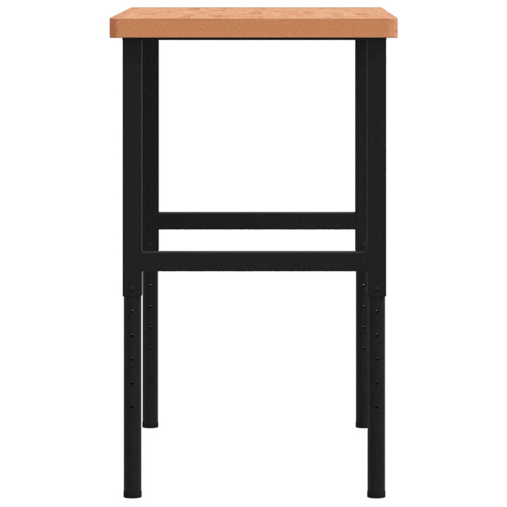 Banc De Lucru 100X60X(73-99,5) Cm Lemn Masiv Fag Dreptunghiular