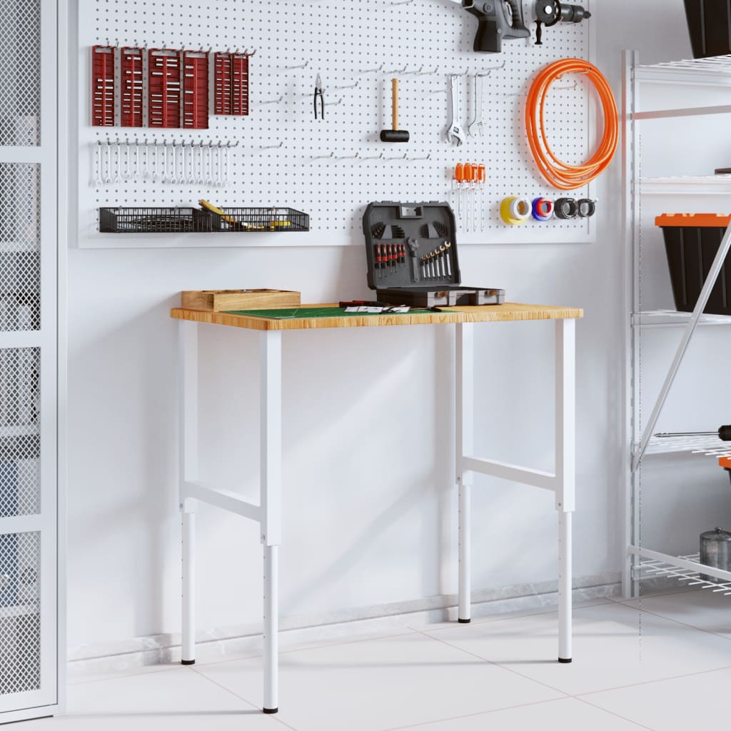 Banc Lucru Maro 100X60X(71,5-98)Cm Lemn Masiv Stejar Dreptunghi