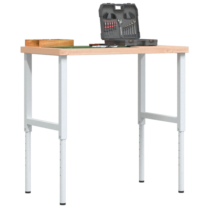 Banc De Lucru 100X60X(73-99,5) Cm Lemn Masiv Fag Dreptunghiular