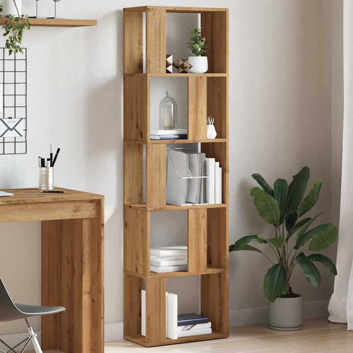 Bibliotecă, Stejar Artizanal, 45X24X159 Cm, Lemn Prelucrat