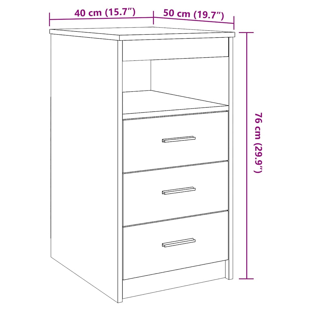 Dulap Cu Sertare, , 40X50X76 Cm, Lemn Compozit