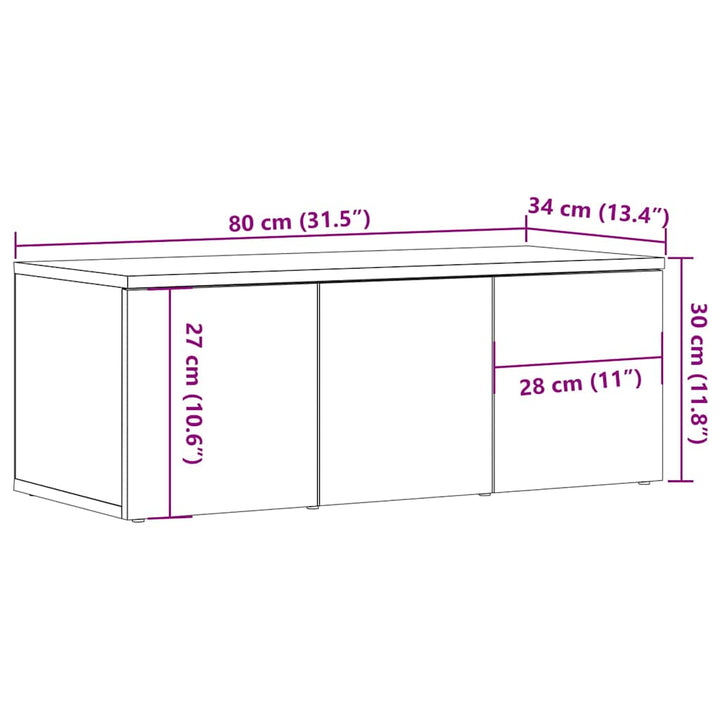 Comodă Tv, , 80X34X30 Cm, Pal