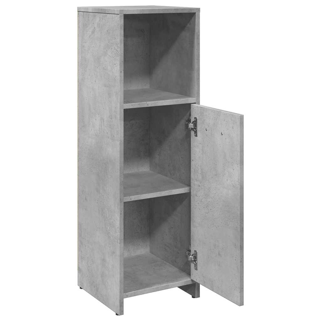 Dulap De Baie, Gri Beton, 30 X 30 X 95 Cm, Pal