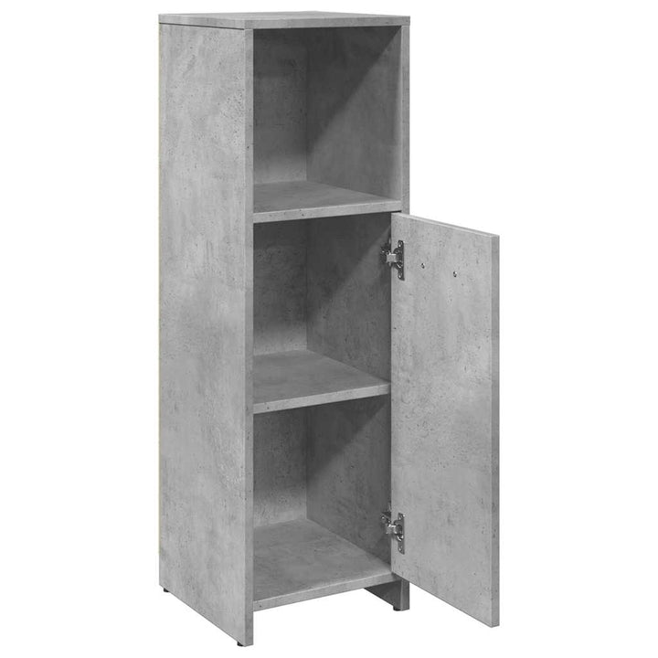 Dulap De Baie, Gri Beton, 30 X 30 X 95 Cm, Pal
