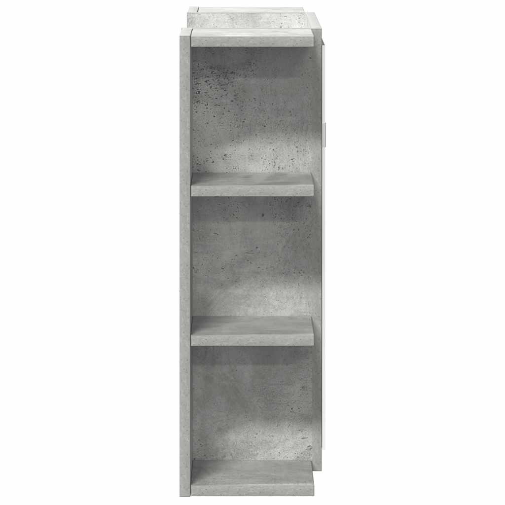 Dulap De Baie Cu Oglindă, Gri Beton, 80 X 20,5 X 64 Cm, Pal
