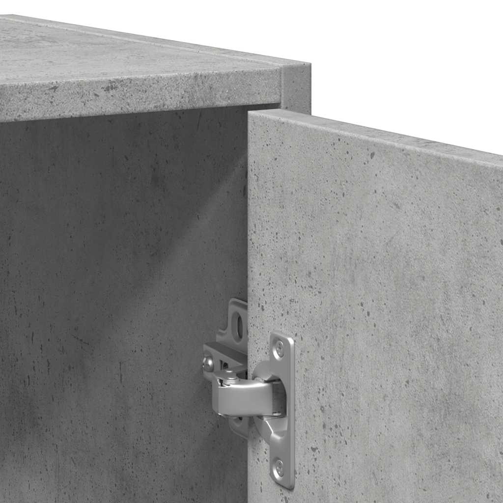 Dulap Pentru Chiuvetă De Baie Gri Beton Lemn Prelucrat