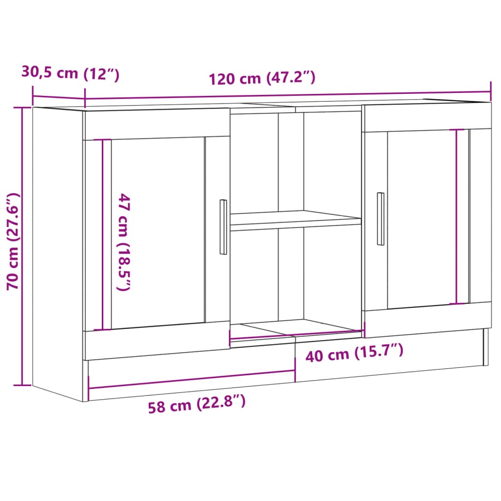Dulap, , 120X30,5X70 Cm, Lemn Prelucrat