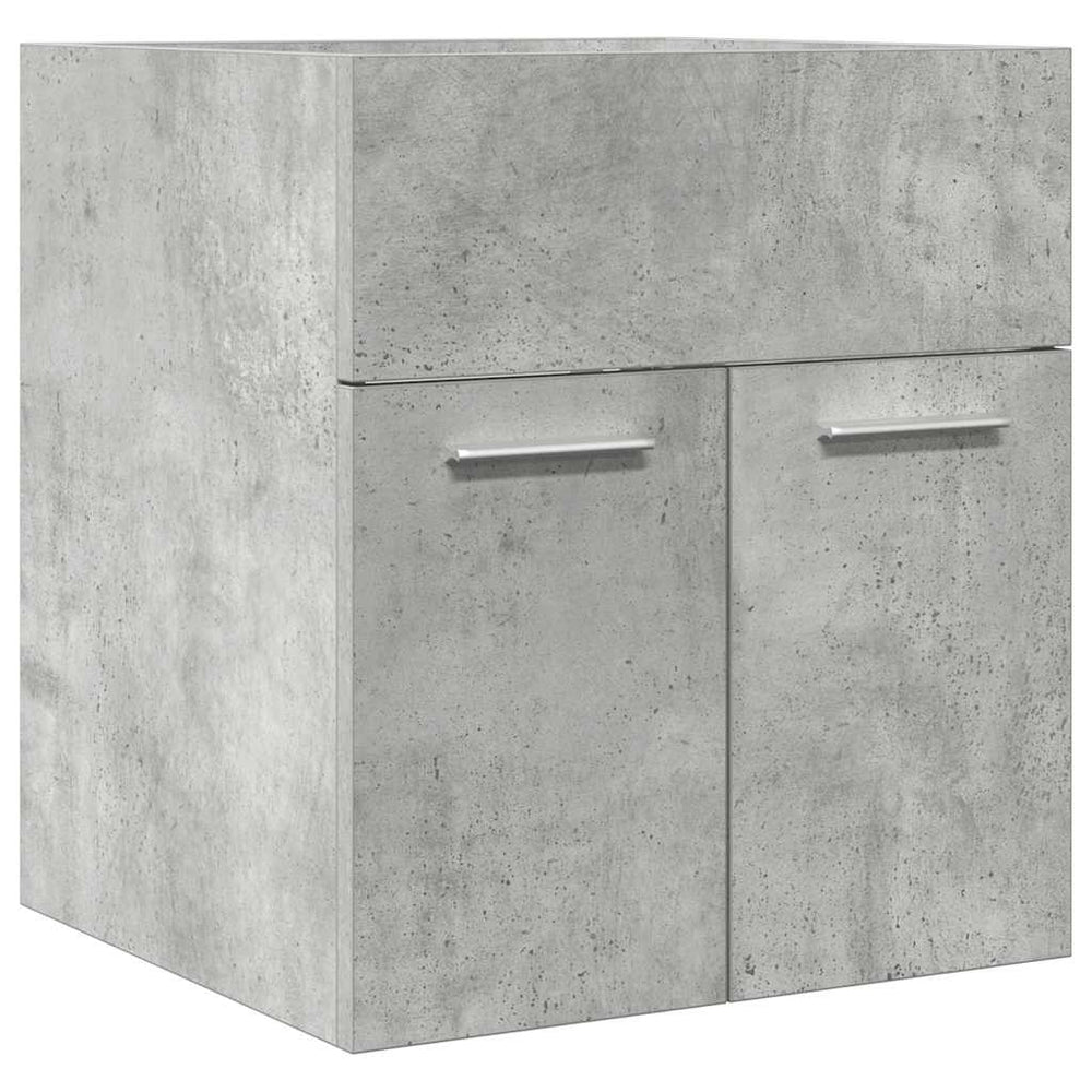 Dulap De Chiuvetă Baie, Gri Beton 41X38,5X46 Cm Lemn Prelucrat