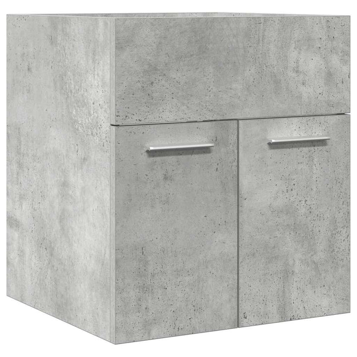 Dulap De Chiuvetă Baie, Gri Beton 41X38,5X46 Cm Lemn Prelucrat
