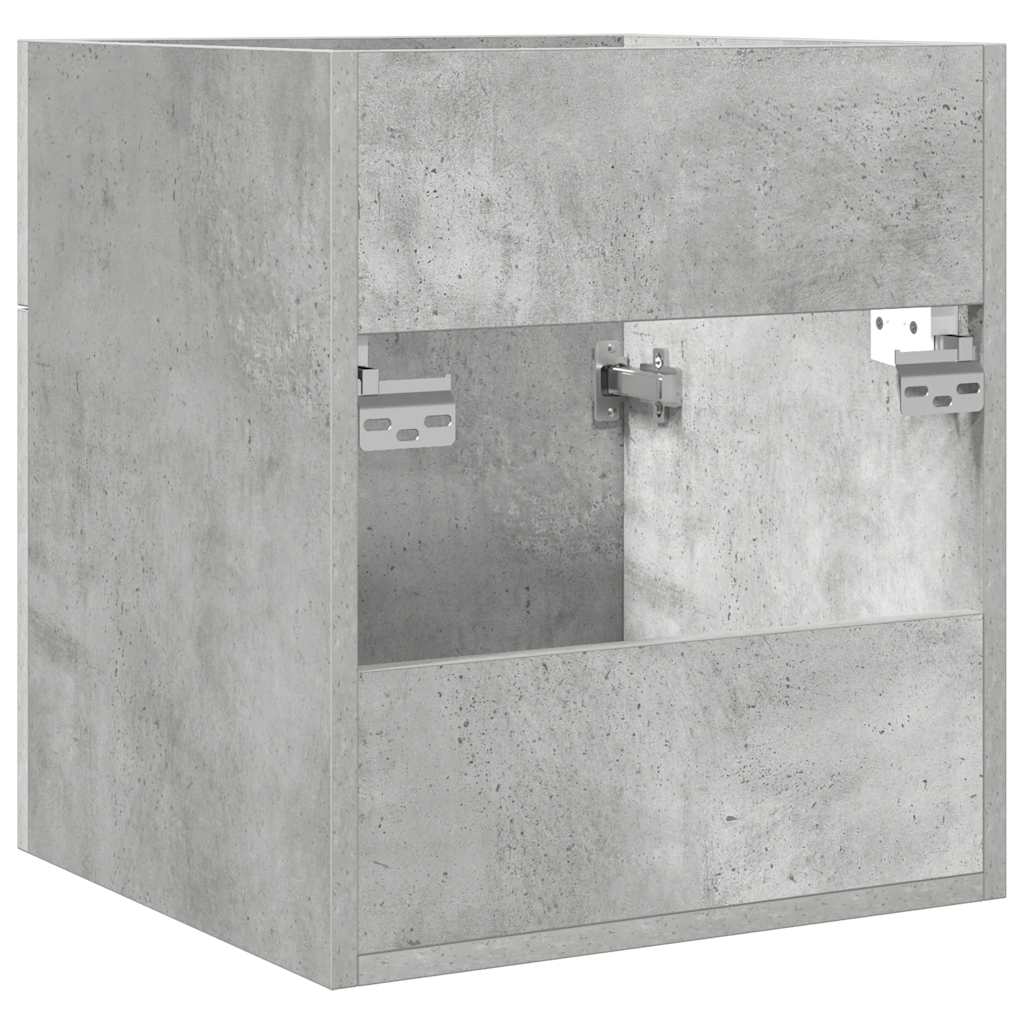 Dulap De Chiuvetă Baie, Gri Beton 41X38,5X46 Cm Lemn Prelucrat