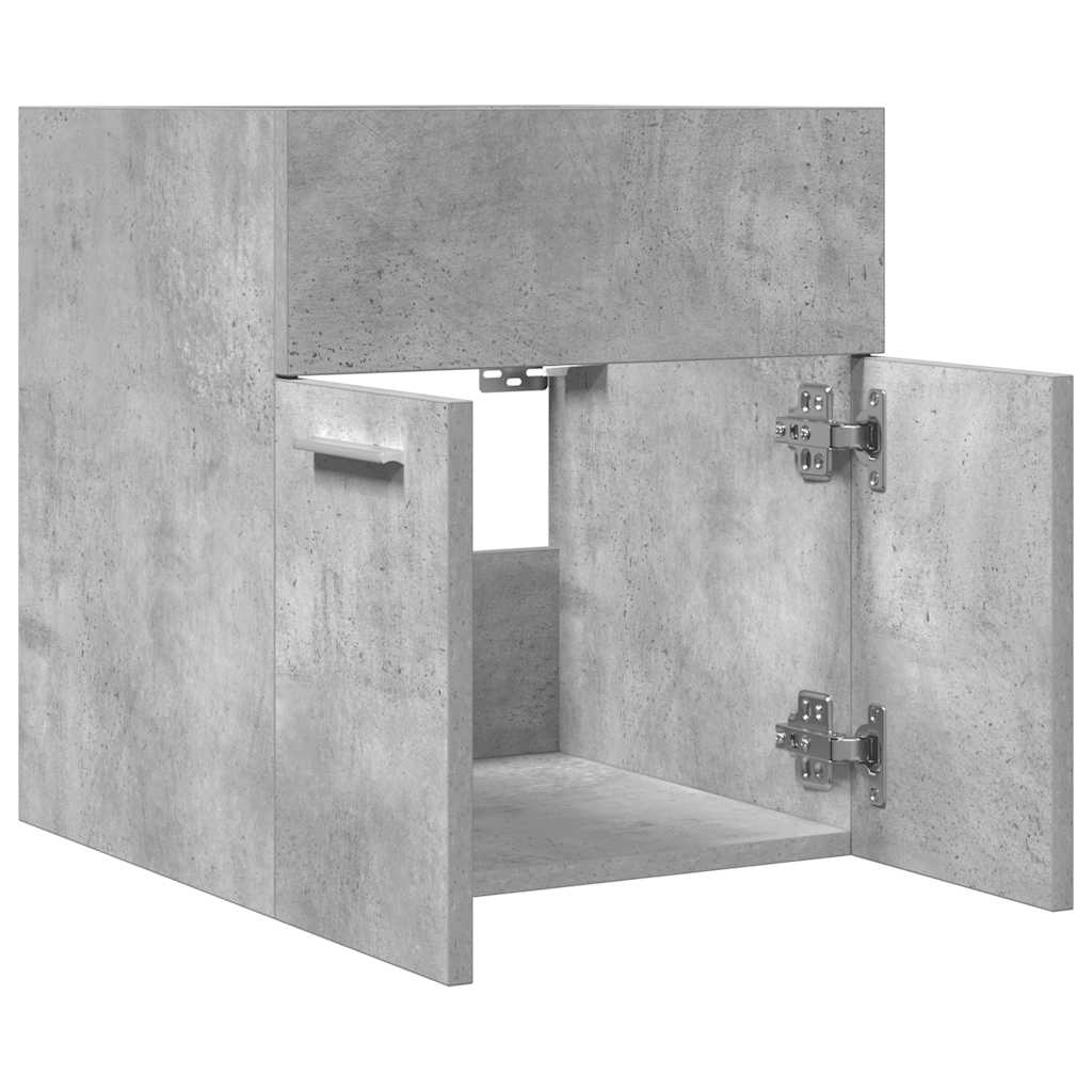 Dulap De Chiuvetă Baie, Gri Beton 41X38,5X46 Cm Lemn Prelucrat